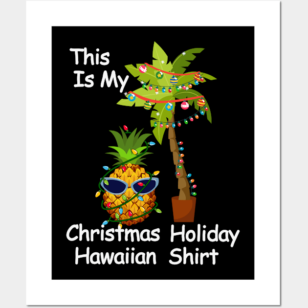 Christmas Holiday Hawaiian Shirt Wall Art by RKP'sTees